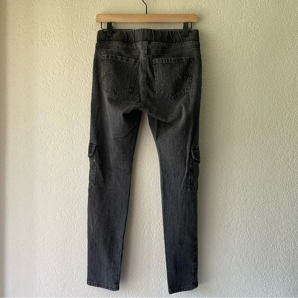 CAbi Jeans Gray Pull On Jeggings Denim Cargo Skinny Jeans